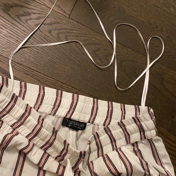 Topshop | Striped Drawstring Waist Casual Pants and Top - Picture 7 of 16